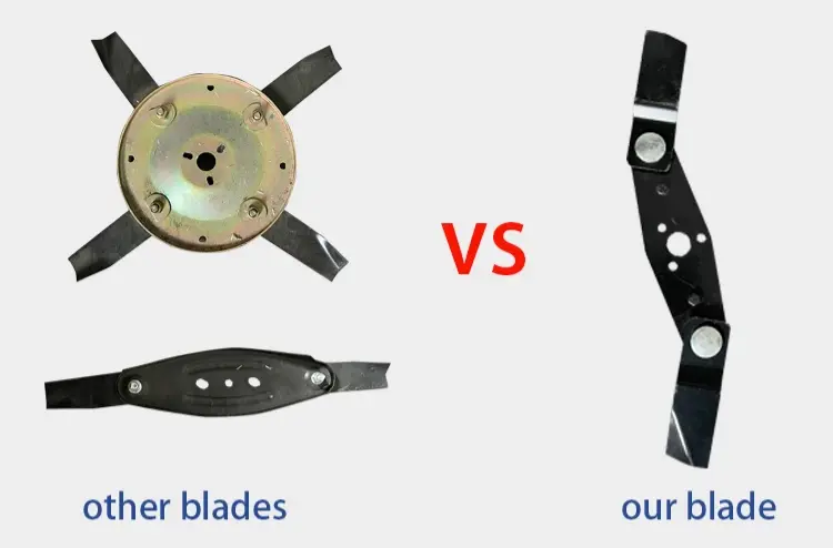 Comparison of blades in remote-controlled lawnmowers
