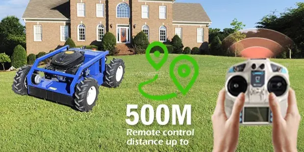 Introduction to the remote control distance of a remote-controlled lawnmower